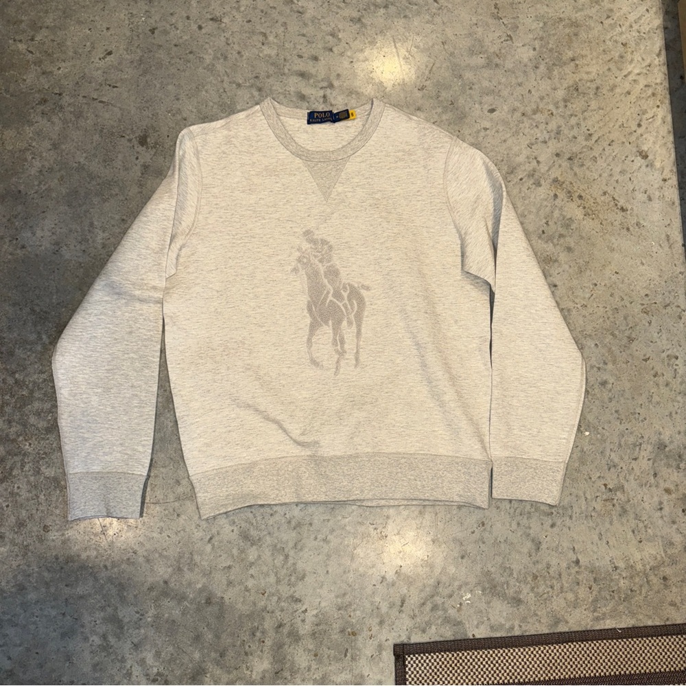 Polo by Ralph Lauren Light Gray Crewneck Sweatshirt
